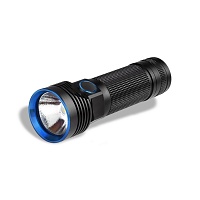 3200 LUMENS Rechargeable Side Switch LED Flashlight Blue circle (with "TAKT" On the head)